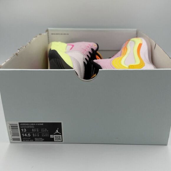 Jordan Luka 4 Gone Fishing Sneakers Pink Yellow IB7903-600 Men\'s Size 13 Shoes